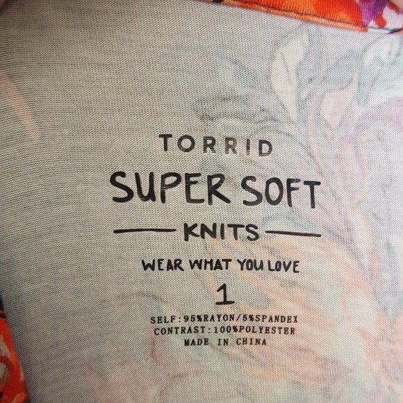 Torrid Super Soft Cold Shoulder Blue Floral Dress NEW - Picture 6 of 7